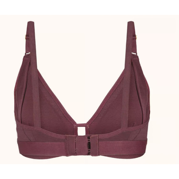 Lively Busty Nursing Bra Mesh Trim Bralette | Plum | Sz 1, 30DD-32DDD - Picture 3 of 7